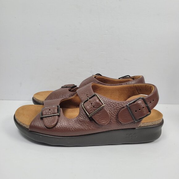 SAS Bravo Women's Brown Adjustable Strap Sandal US Size 9.5N - Picture 2 of 8